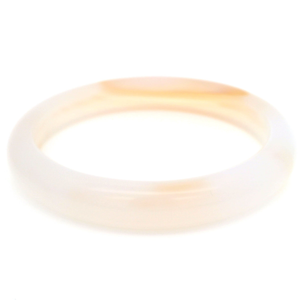 Milky Agate Bangle Bracelet