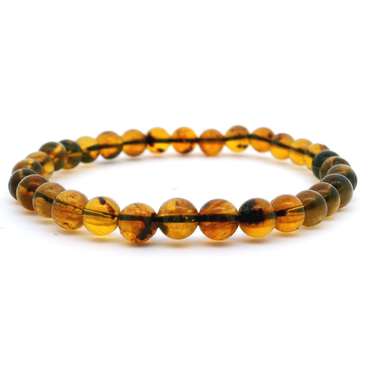 Amber Beaded Bracelet 6mm Rounds