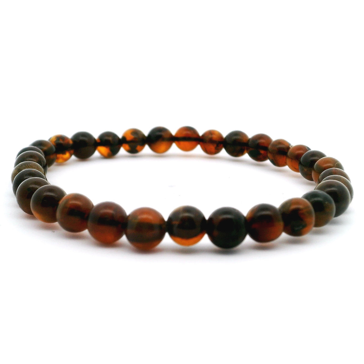 Amber Beaded Bracelet 6mm Rounds