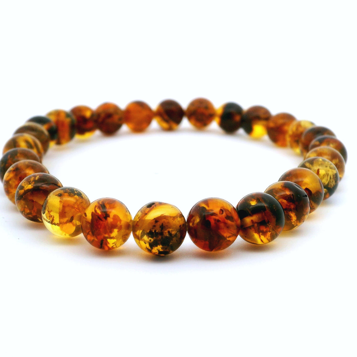 Amber Beaded Bracelet 6mm-8mm Rounds
