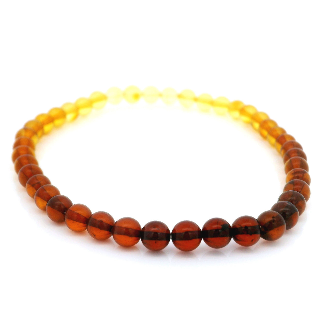 Ombre Amber Beaded Bracelet - 4.5mm - 5mm Round