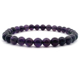 Amethyst Beaded Bracelet 6mm Rounds