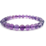 Amethyst Beaded Bracelet 6mm Rounds
