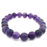Amethyst Beaded Bracelet - 8.5-9.5 mm Round