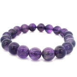 Amethyst Beaded Bracelet - 8.5-9.5 mm Round