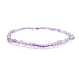 Amethyst Beaded Bracelet 3mm Faceted Rounds