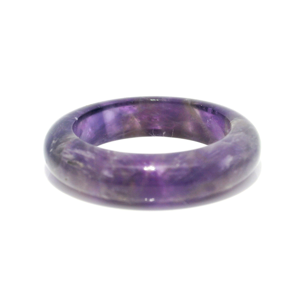 Amethyst Gemstone Ring - Solid Stone Carving