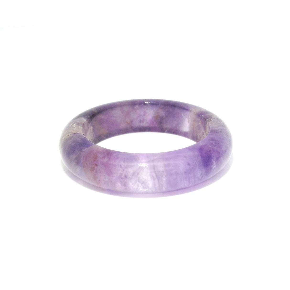 Amethyst Gemstone Ring - Solid Stone Carving