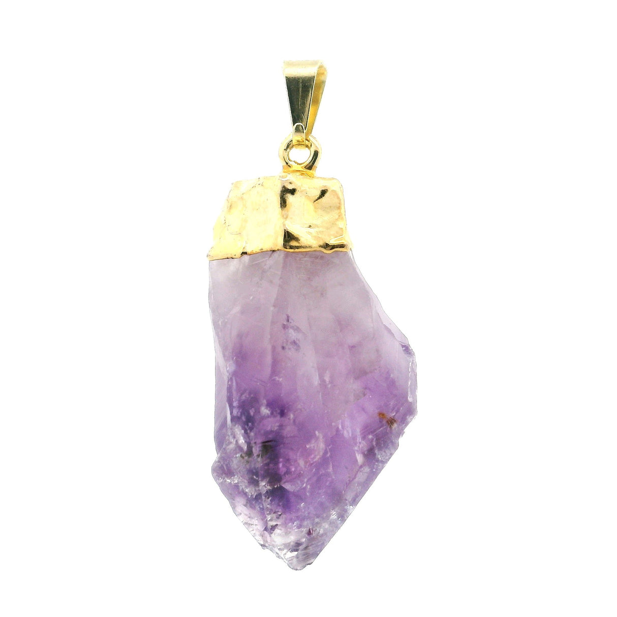 Amethyst Point Pendant with Plated Gold Cap