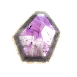 Trapiche Amethyst Crystal Slice on Lucite Stand