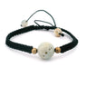 10mm Round Bead on Woven Adjustable Bracelet