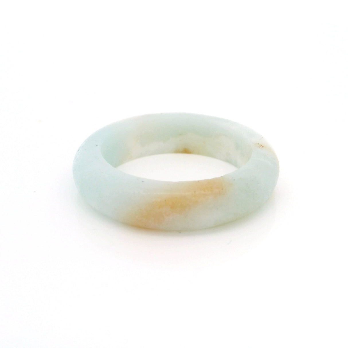 Amazonite Gemstone Ring - Solid Stone Carving
