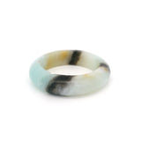 Amazonite Gemstone Ring - Solid Stone Carving