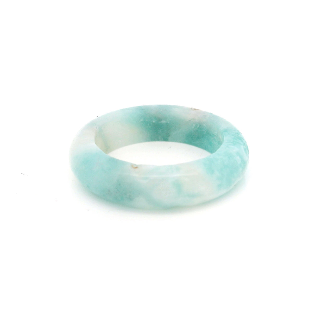 Amazonite Gemstone Ring - Solid Stone Carving