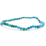 Blue Apatite Beaded Bracelet 3mm Faceted Rounds