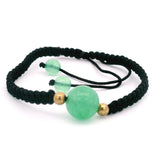 10mm Round Bead on Woven Adjustable Bracelet