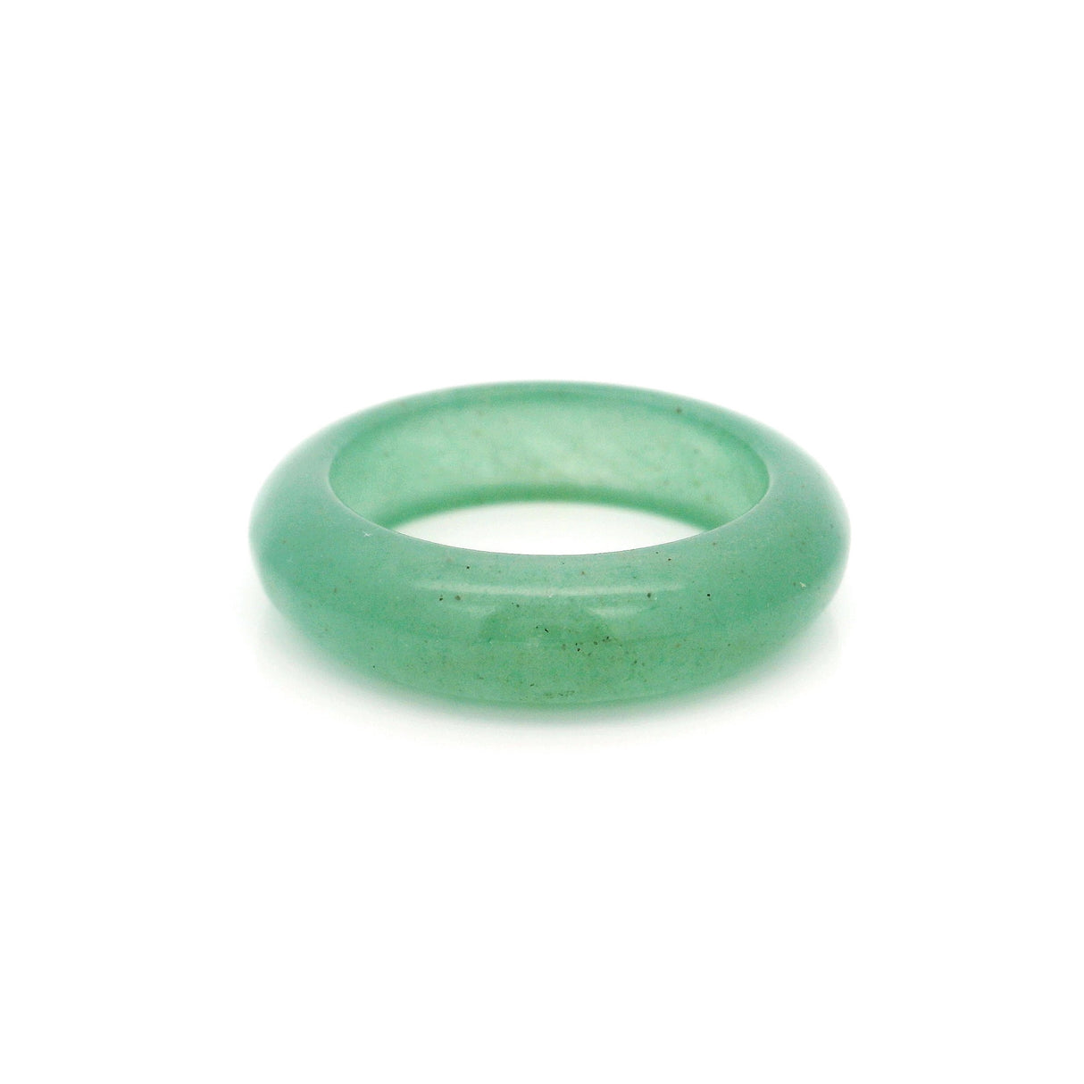 Aventurine Gemstone Ring - Solid Stone Carving