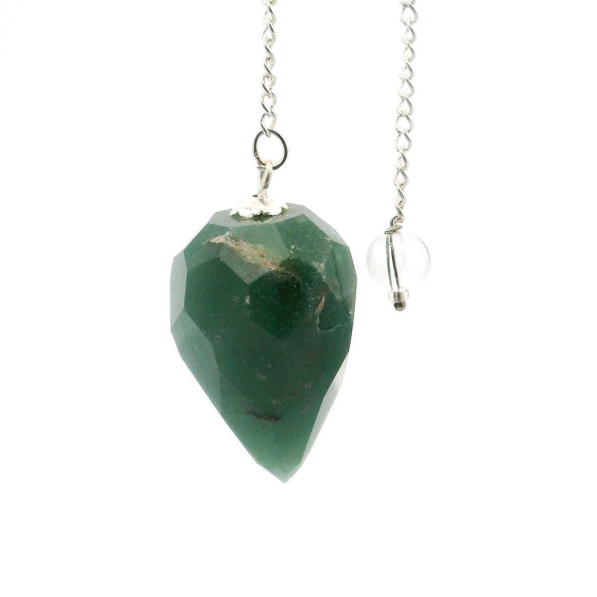 Green Aventurine Faceted Droplet Gemstone Pendulum