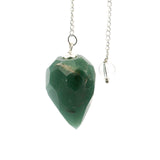 Green Aventurine Faceted Droplet Gemstone Pendulum