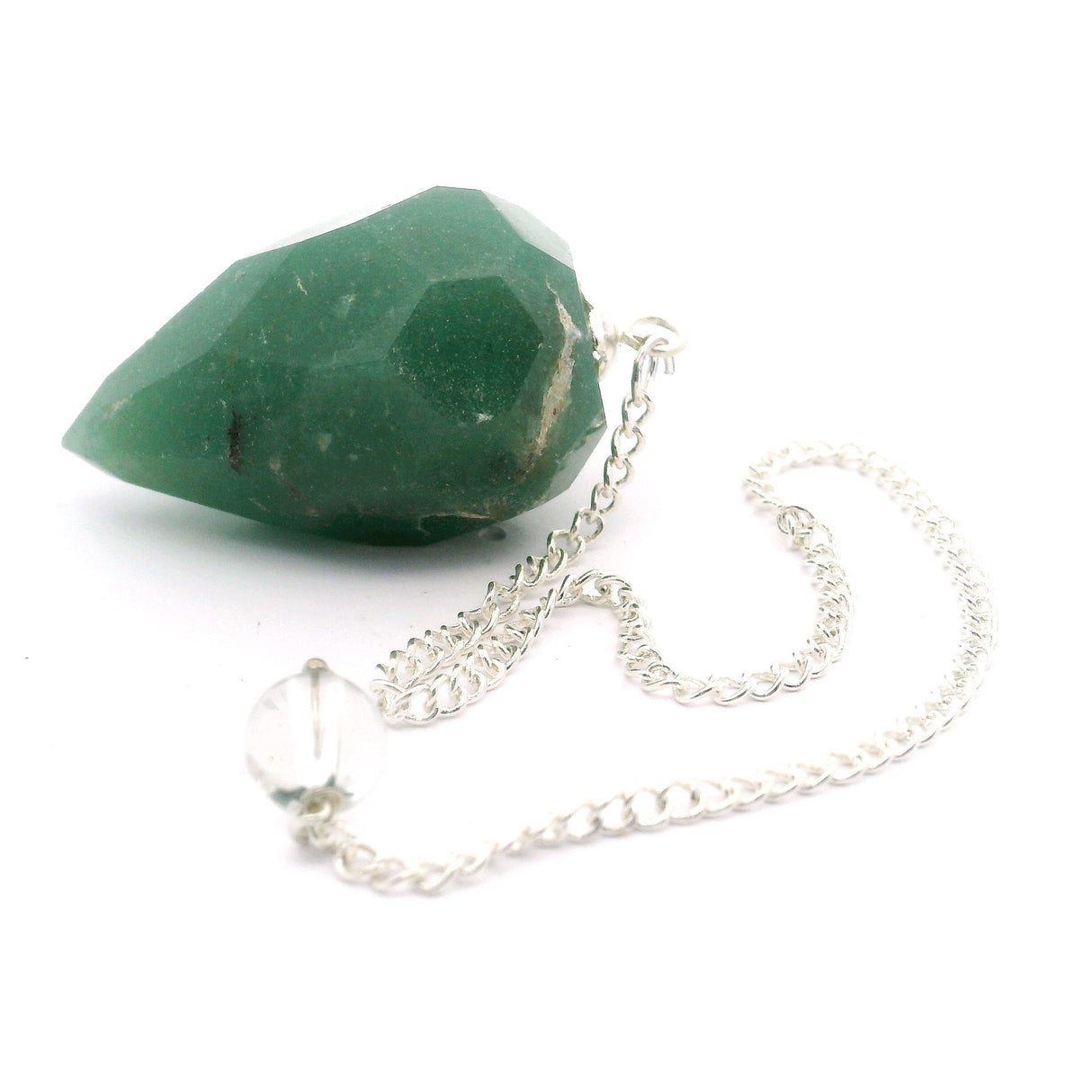Green Aventurine Faceted Droplet Gemstone Pendulum
