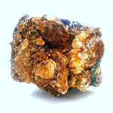 Spécimen d'azurite malachite sur socle en lucite