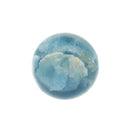 Blue Calcite Hand Polished Sphere with Lucite Ring Stand - Small