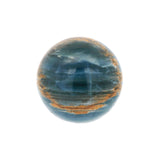 Sphère en calcite bleue polie à la main avec support en lucite – Petite