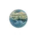 Blue Calcite Hand Polished Sphere with Lucite Ring Stand - Small