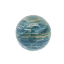 Blue Calcite Hand Polished Sphere with Lucite Ring Stand - Small
