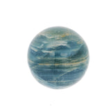 Sphère en calcite bleue polie à la main avec support en lucite – Petite