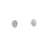 Blue Lace Agate Earring Studs -Cabachons