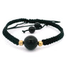 10mm Round Bead on Woven Adjustable Bracelet
