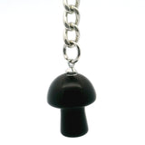 Black Onyx Mushroom Keychain