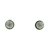 Blue Sapphire Earrings -Ovals With Bright & Black Swarovski Crystals On Detachable Studs