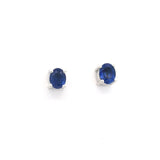 Faceted Prong Set Precious Gemstone in Rhodium Vermeil 925 Sterling Silver