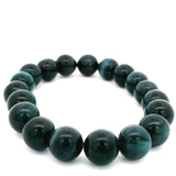 Blue Tigers Eye Beaded Bracelet - 10mm