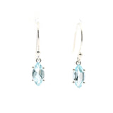Faceted Blue Topaz Dangle Earrings