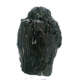 Black Tourmaline Terminated Crystal Specimen on Lucite Stand