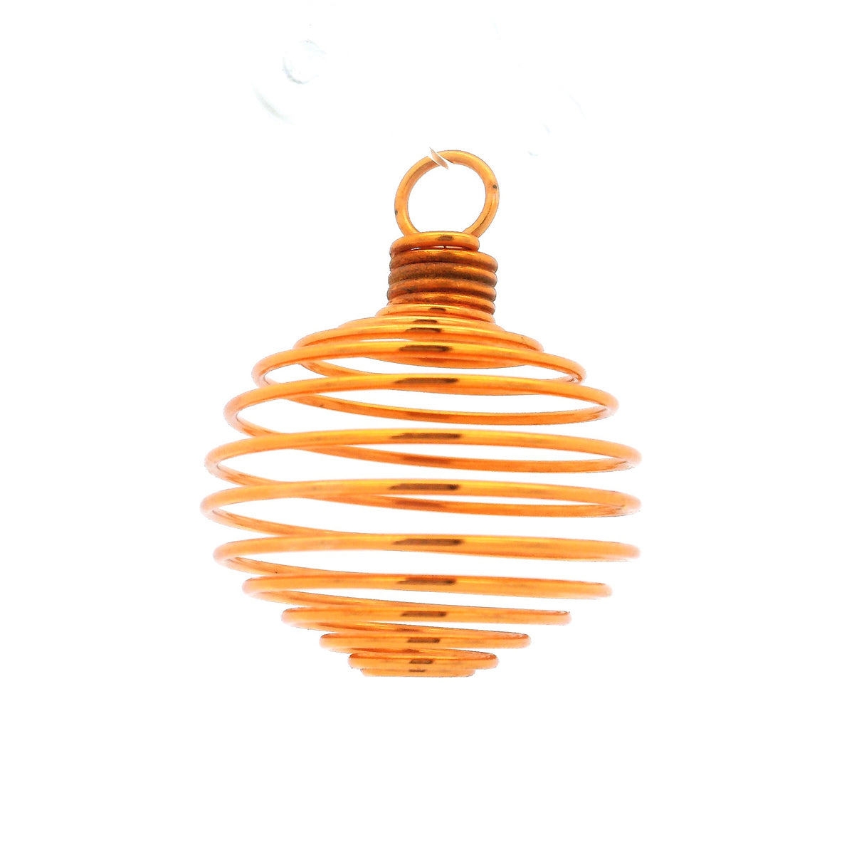 Copper Plated Spiral Cage Pendant - Small