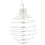 Silver Plated Spiral Cage Pendant - Large