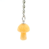 Yellow Calcite Mushroom Keychain