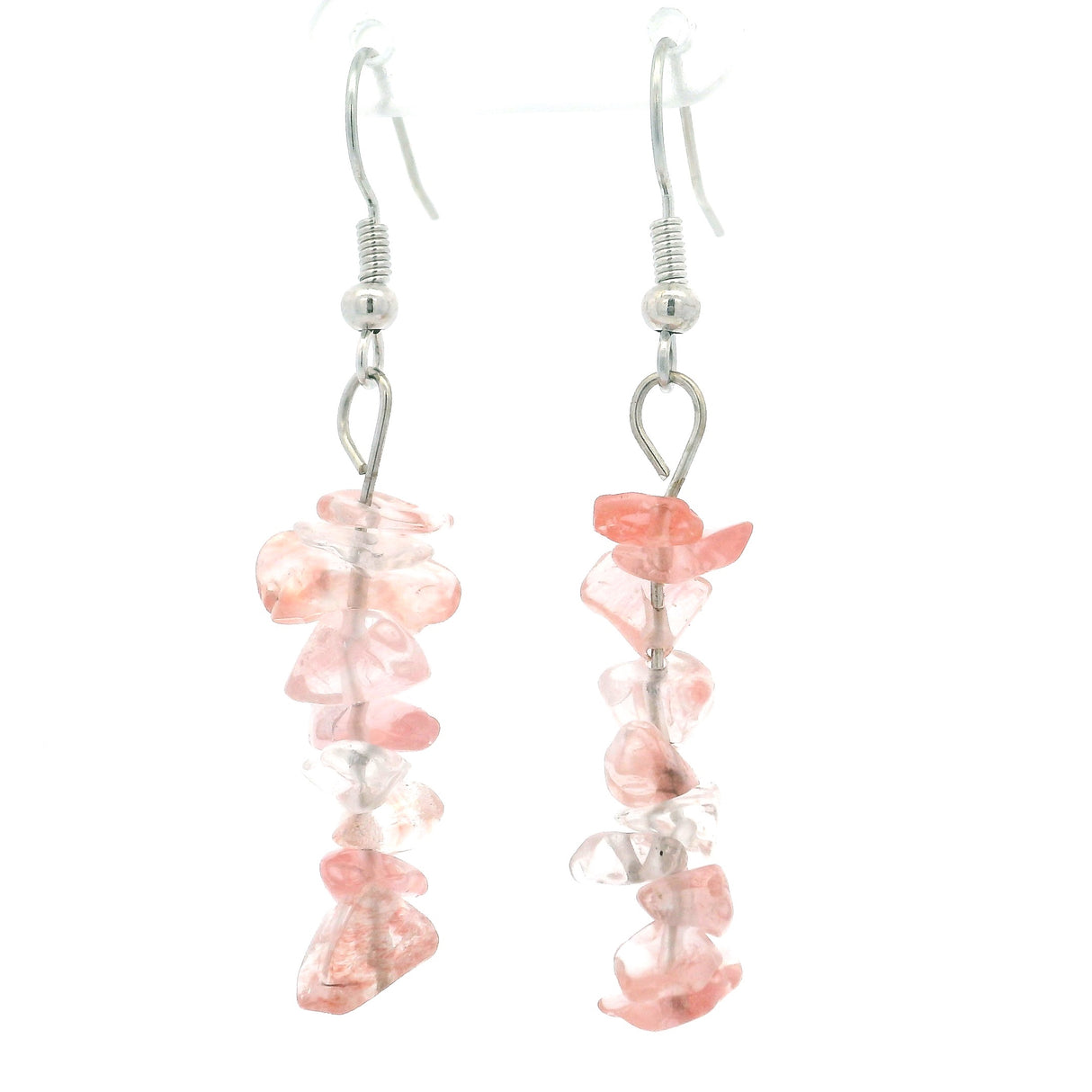 Cherry Quartz Chip Earrings