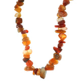 Red Agate Carnelian Chip Necklace 32"