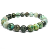 Chrysocolla Beaded Bracelet - 8mm Rounds