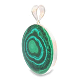 Unique Bulls Eye Round Chrysocolla Malachite Pendant