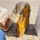Fontaine roche rustique en Onyx Vert Talan ***SANS Bassin