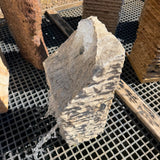 Beige Travertine Chiseled Column with Slanted Top - Short