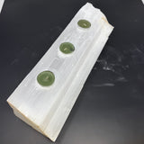 Selenite Log 3 Tealight Candle Holder - Medium