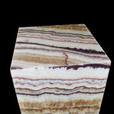 Exquisite Aqua Onyx Square Pedestal Luminary