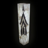 Cristalino Gray Arrowhead Onyx Pedestal Luminary 67"